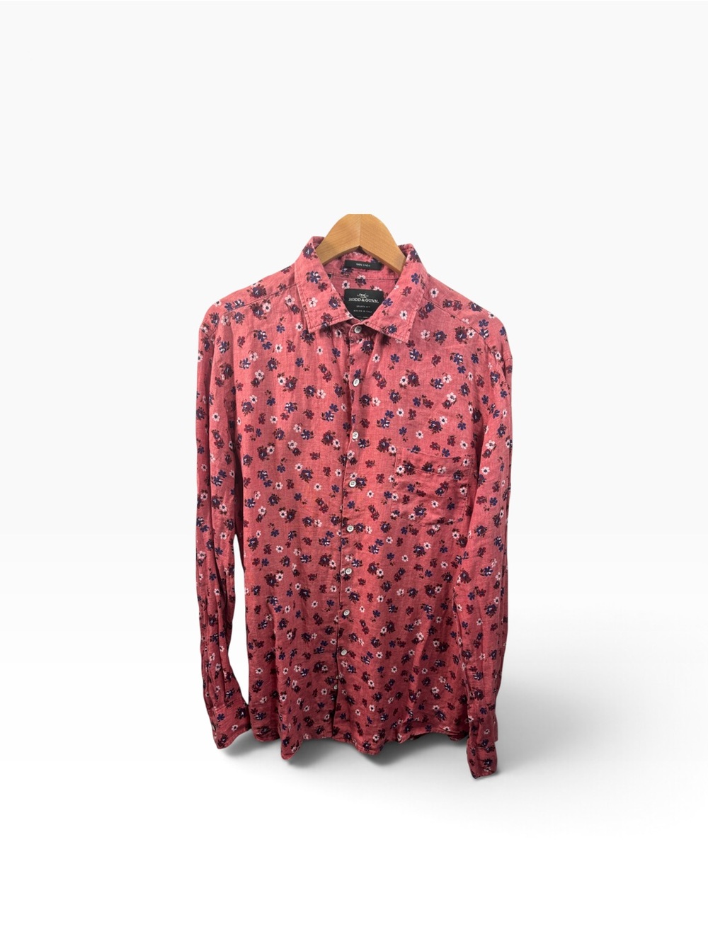 Rodd & Gunn Sports Fit Linen Floral Button Up Shirt Mens XL Long Sleeve Top